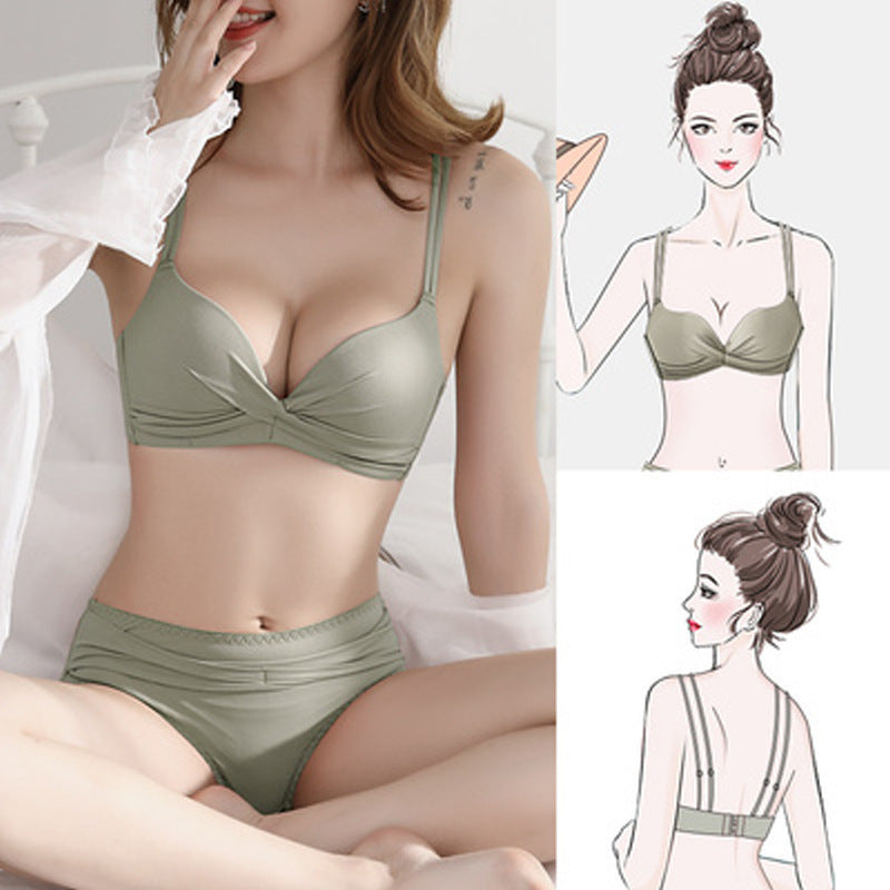 Double Stripped Medium Padded Bra & Panty Set