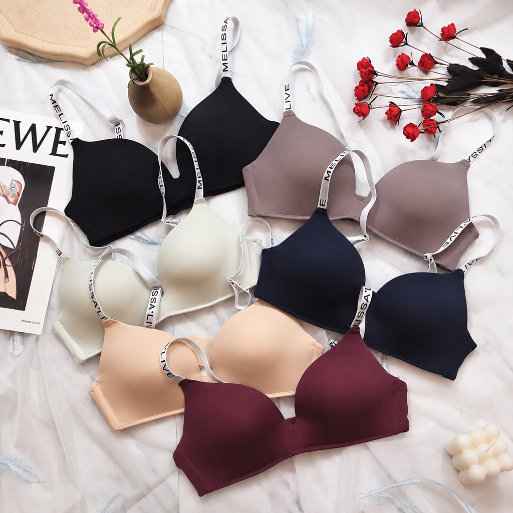 Different Strips Smooth Single Padded Bra