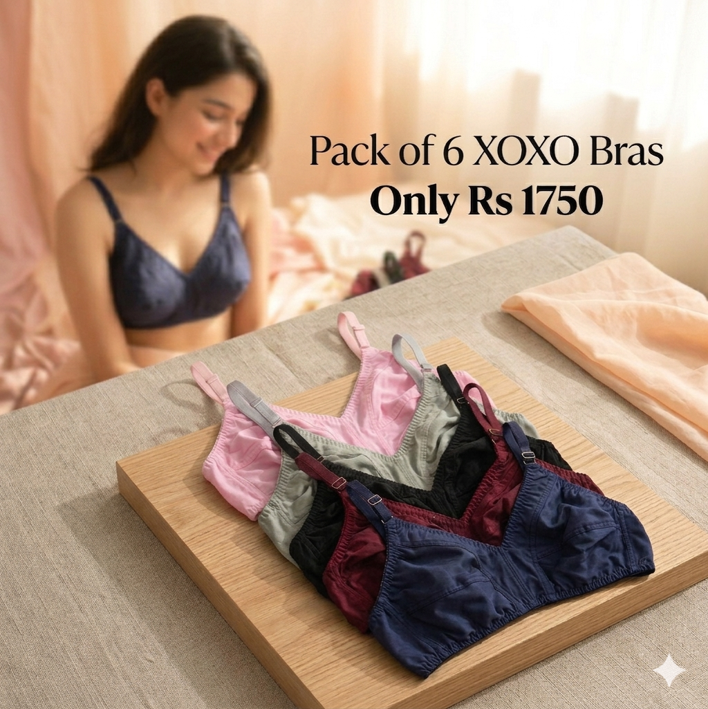 Pack of 6 Xoxo Daily Wear Cotton Bra's