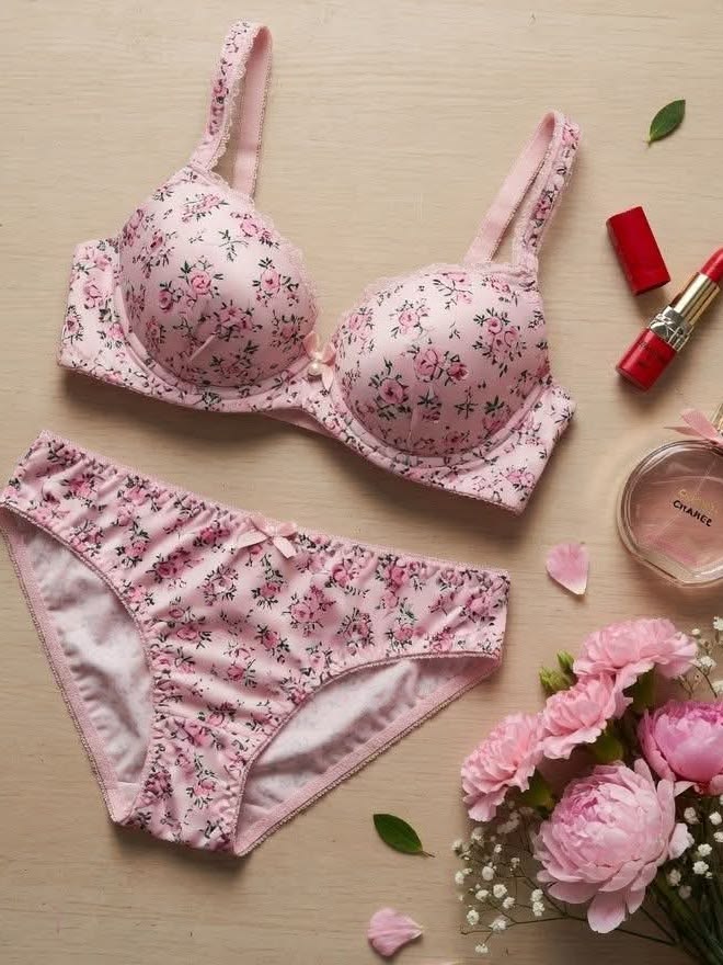 Pack of 3 Valentina Push-Up Bra Floral flower printed