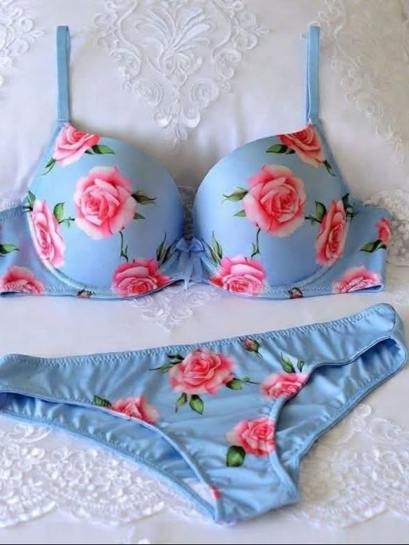 Pack of 3 Valentina Push-Up Bra Floral flower printed