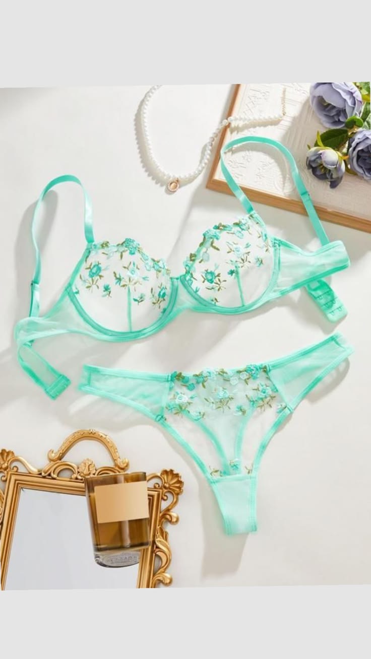 Pack of 3 Sweet Flower Floral Pushup Summer Set with pantie.