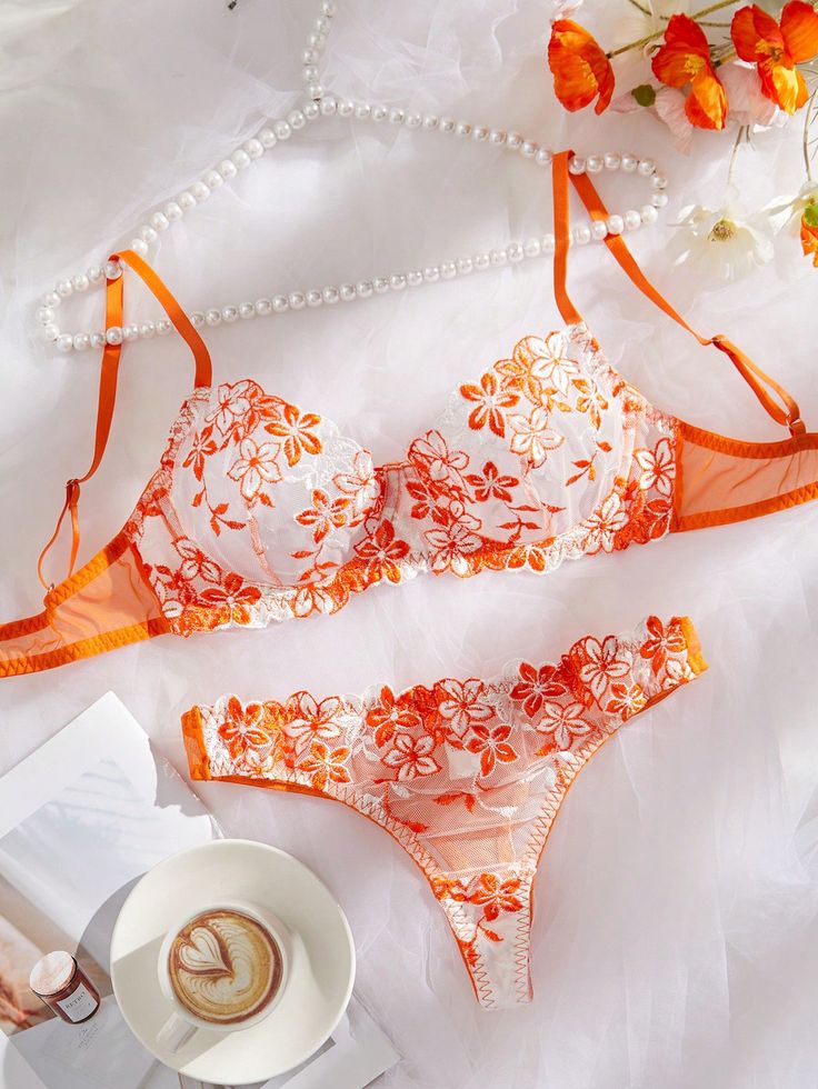 Pack of 3 Sweet Flower Floral Pushup Summer Set with pantie.