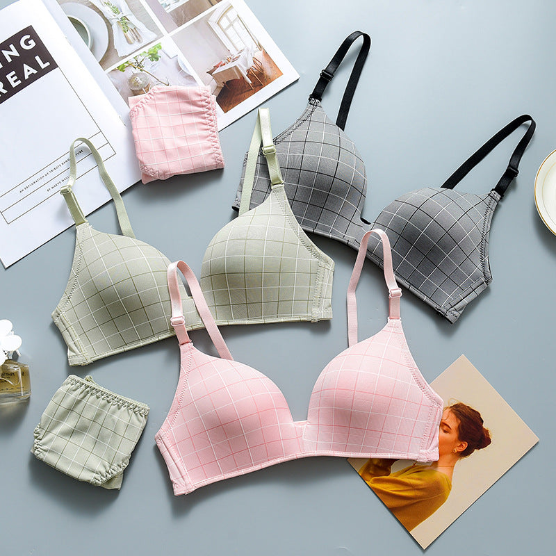 Check Design Very Soft & Smooth Bra & Underwear Set