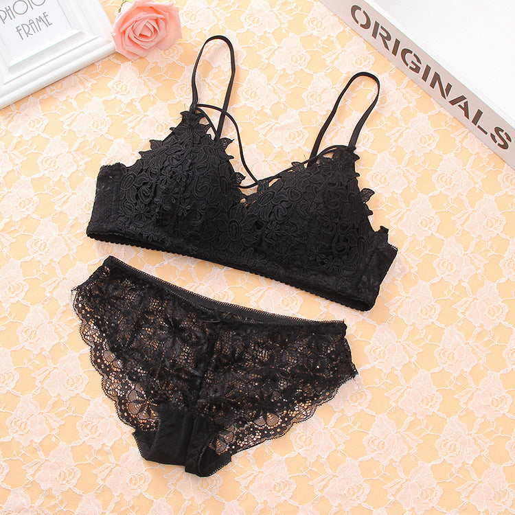 Floral Light  Padded Bridal Wear Bra & Underwear Set