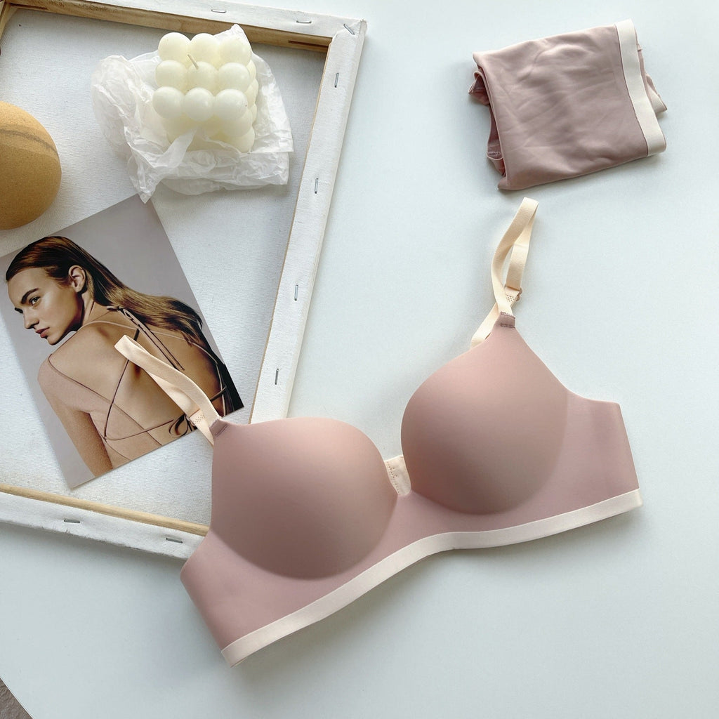Linning Seamless  Double Padded Soft Bra Set