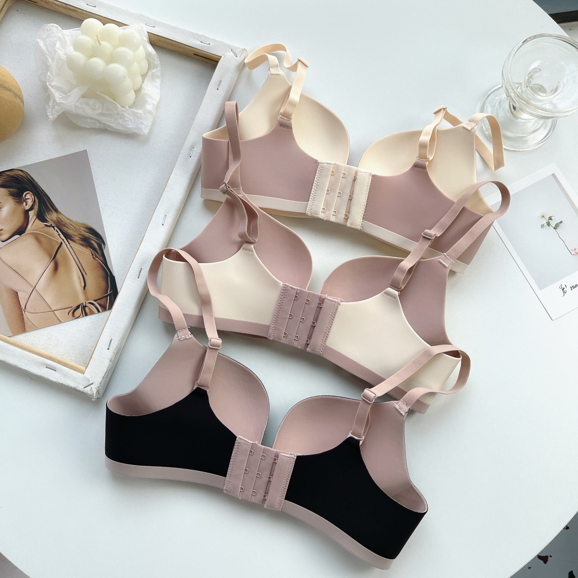 Linning Seamless  Double Padded Soft Bra Set
