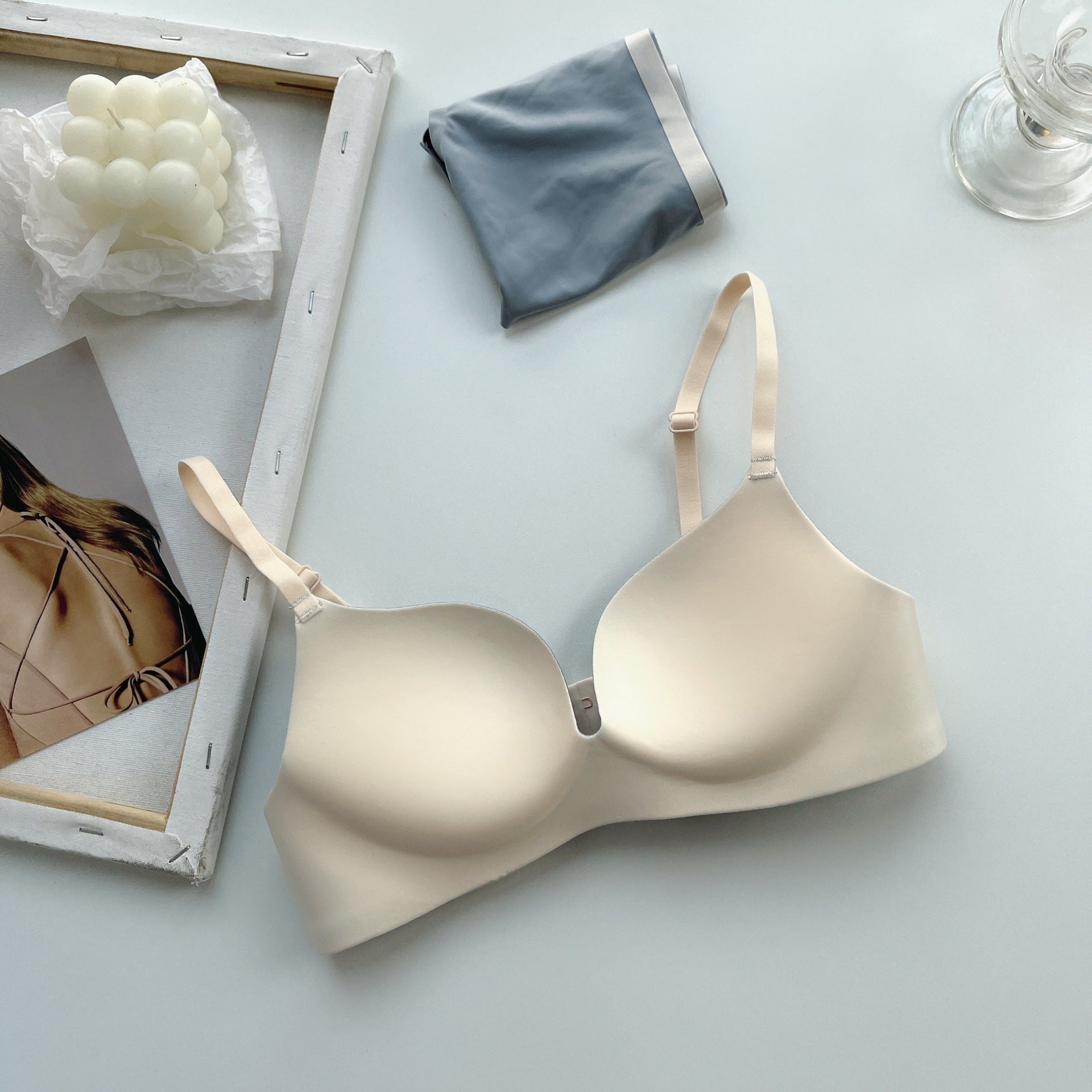 Linning Seamless  Double Padded Soft Bra Set